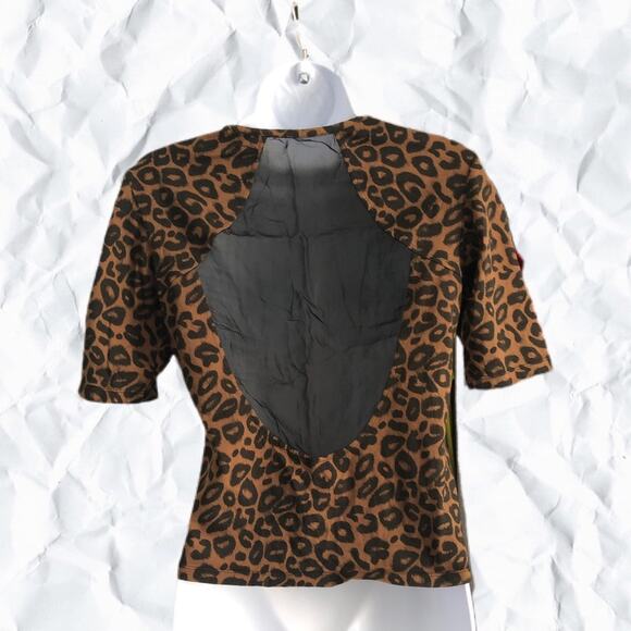 Motel Rocks Leopard Print Top Blouse - Large - Picture 2 of 3